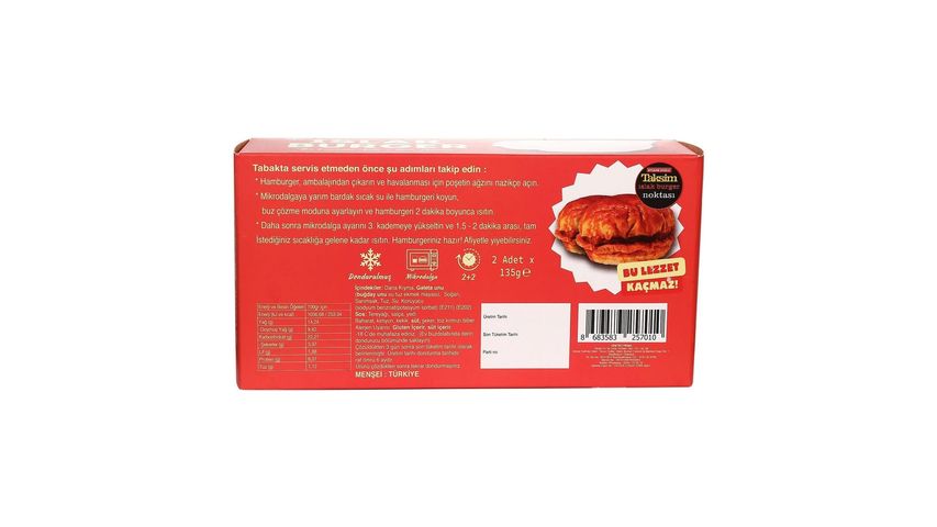 Taksim Islak Burger Donuk 2 x 135 g