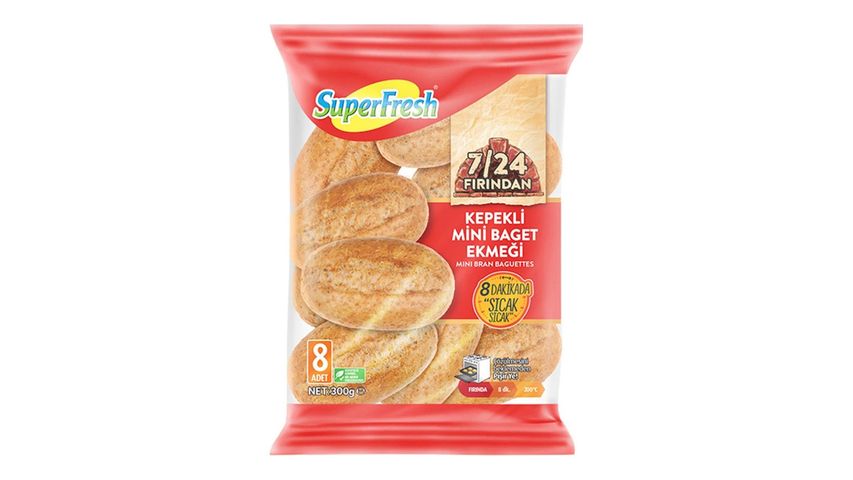 SuperFresh Kepekli Mini Baget Ekmeği 300 g