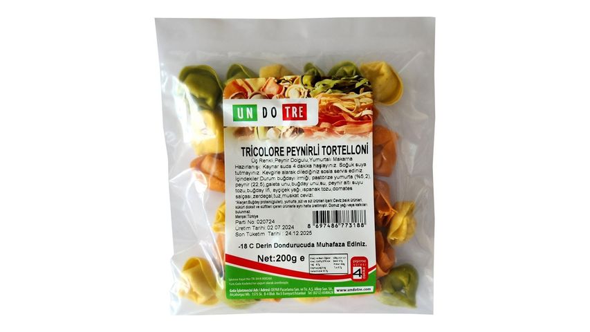 Undotre Tricolore Peynirli Tortelloni 200 g