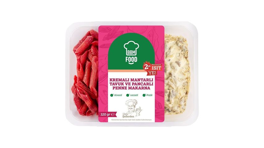 BBM Food Mantarlı Kremalı Tavuk & Pancarlı Penne Makarna 320 g
