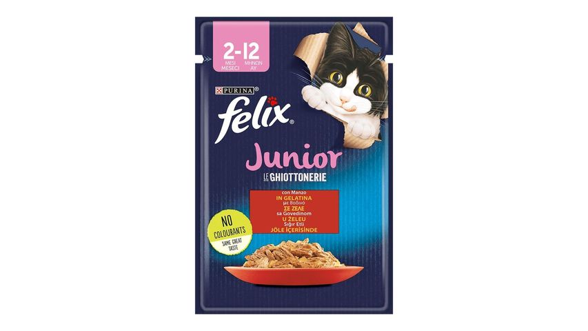 Felix Junior Beef Kitten Wet Cat Food 85 g