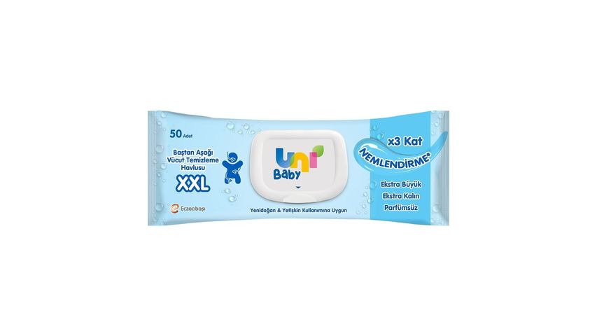 Uni Baby Vücut Temizleme Havlusu XXL 50 Yaprak