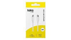 Taks Lightning Hızlı Şarj & Data Kablosu Beyaz 120 cm