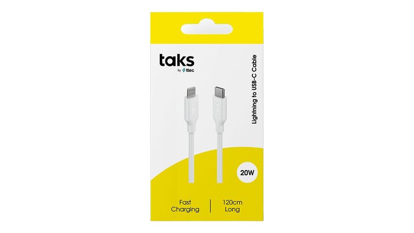 Taks Lightning Hızlı Şarj & Data Kablosu Beyaz 120 cm