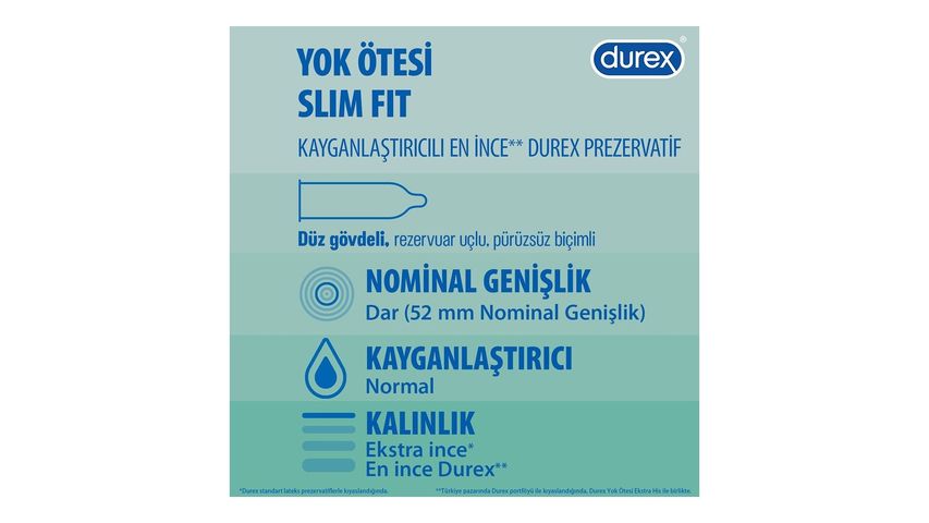 Durex Beyond None Slim Fit Thin Condoms 10 Pack
