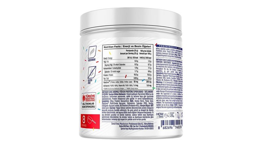 Protein Ocean Whey Birthday Cake Aromalı Protein Tozu 200 g