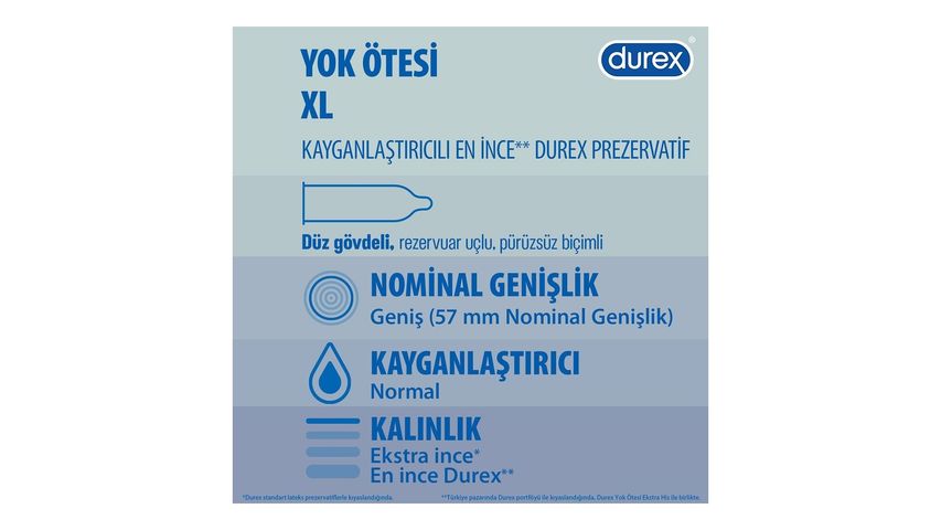 Durex Yok Ötesi XL Prezervatif 10'lu