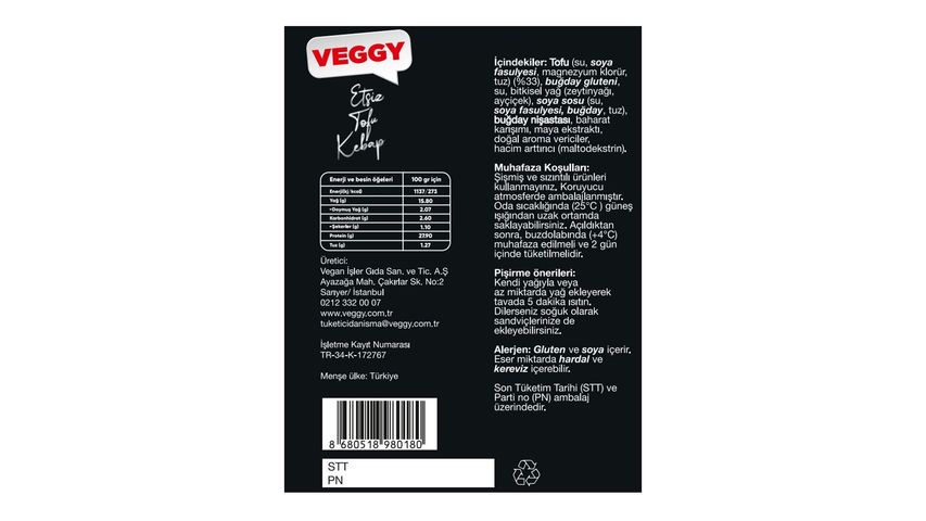 Veggy Meatless Tofu Kebab 200 g