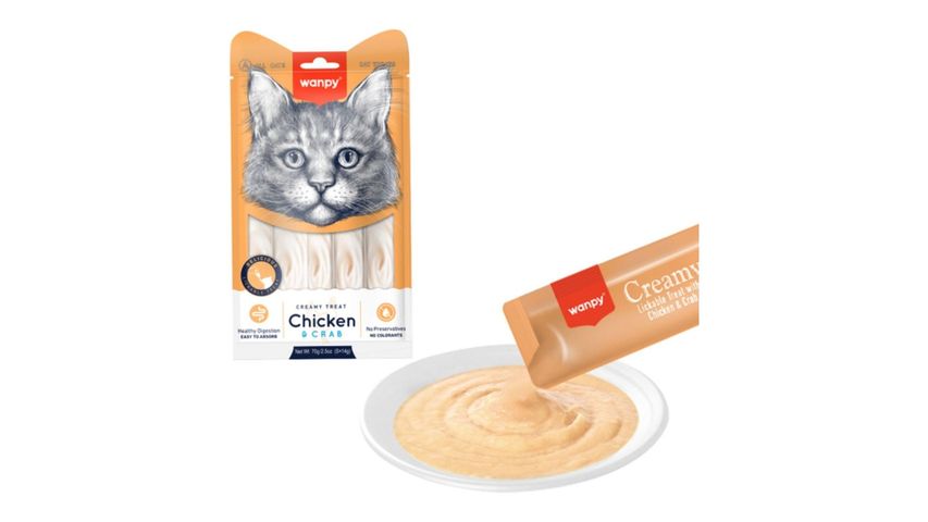 Wanpy Tavuk Etli & Yengeçli Kedi Ödül Maması 5 x 14 g