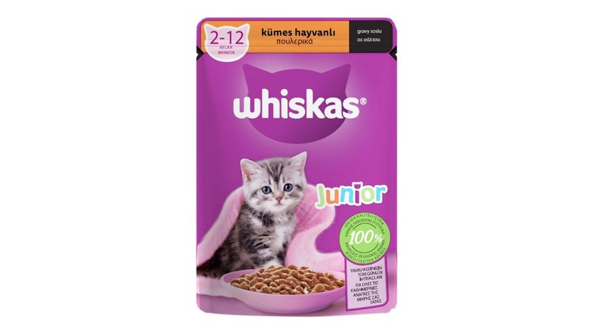 Whiskas Pouch Yavru Tavuk Etli Maması 85 g