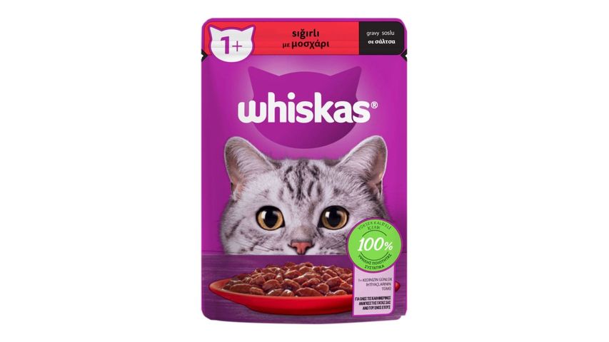 Whiskas Pouch Sığır Etli Kedi Maması 85 g