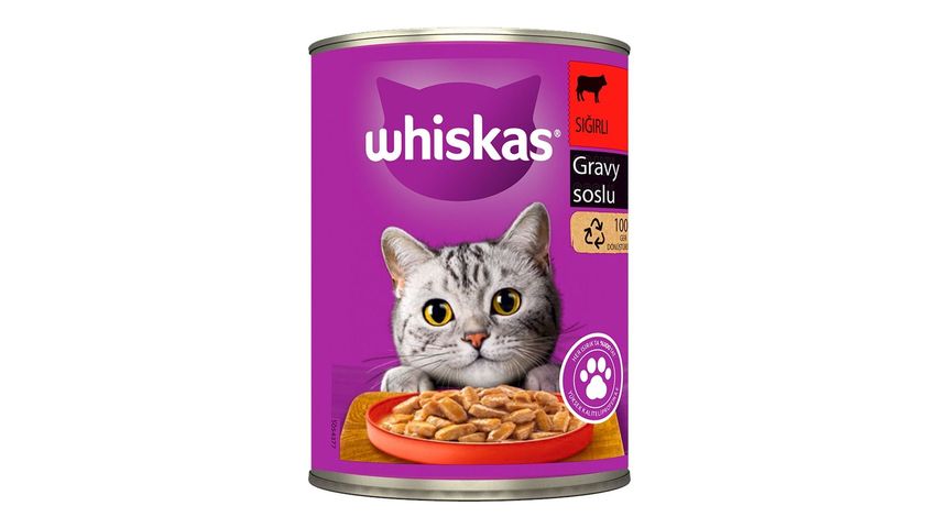 Whiskas Konserve Sığır Etli Kedi Maması 400 g
