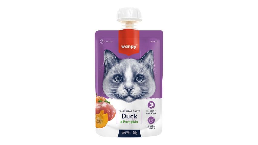 Wanpy Fresh Duck & Pumpkin Cat Meat Paste 90 g