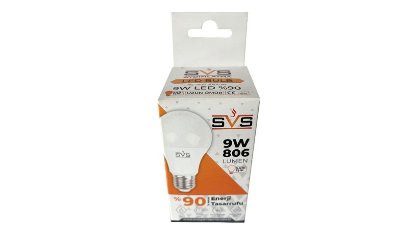 SVS Led Sarı Ampul 9W 3000K