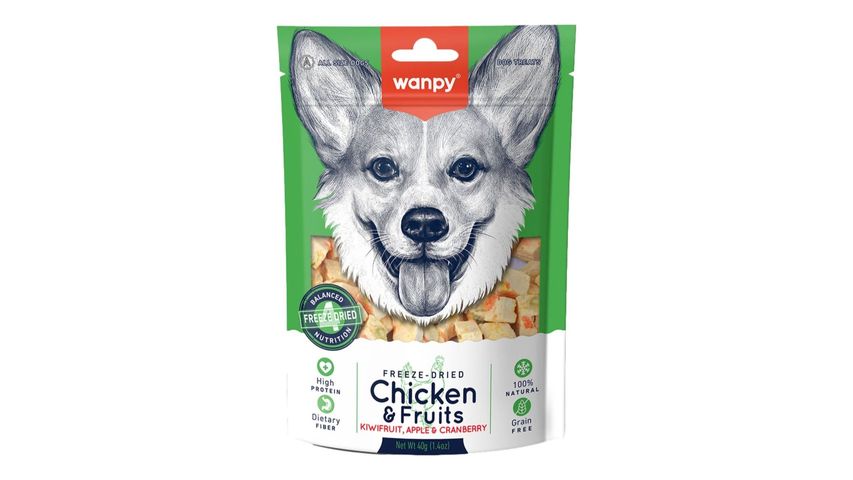 Wanpy Freeze-Dried Chicken & Fruit Dog Treats 40 g