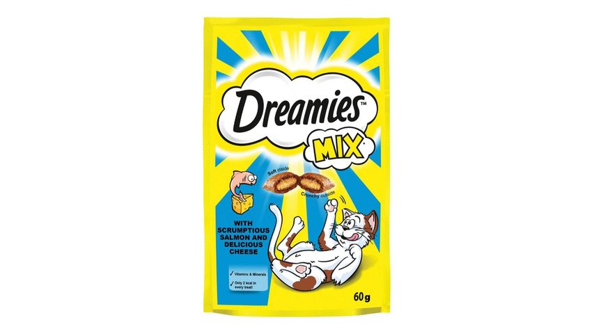 Dreamies Salmon and Cheese Cat Treats 60 g