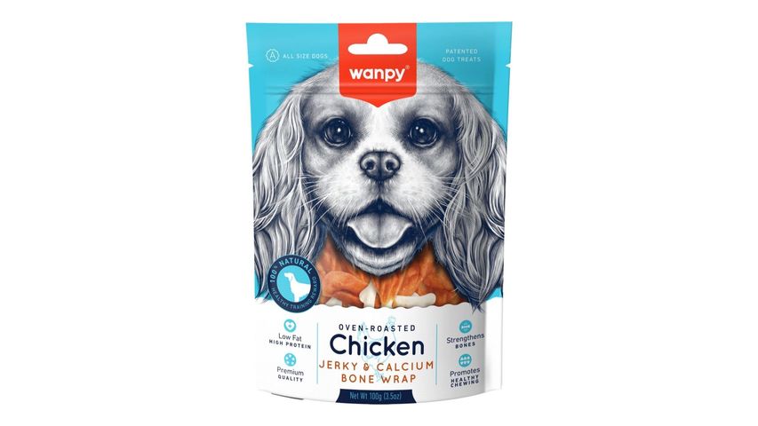 Wanpy Chicken Wrapped CE-16H Calcium Supplement Dog Treat 100 g