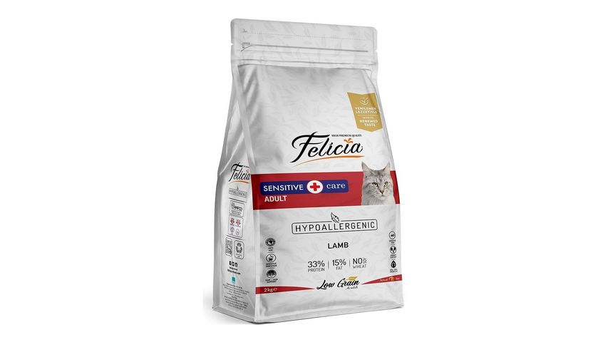 Felicia Low Grain Adult Lamb Dry Cat Food 2 kg