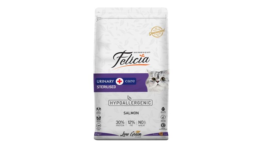 Felicia Sterilised Salmon HypoAllergenic Low Grain Sterilized Dry Cat Food 2 kg