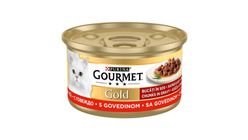 Purina Gourmet Gold Parça Etli ve Soslu Sığır Etli Yaş Kedi Maması 85 g