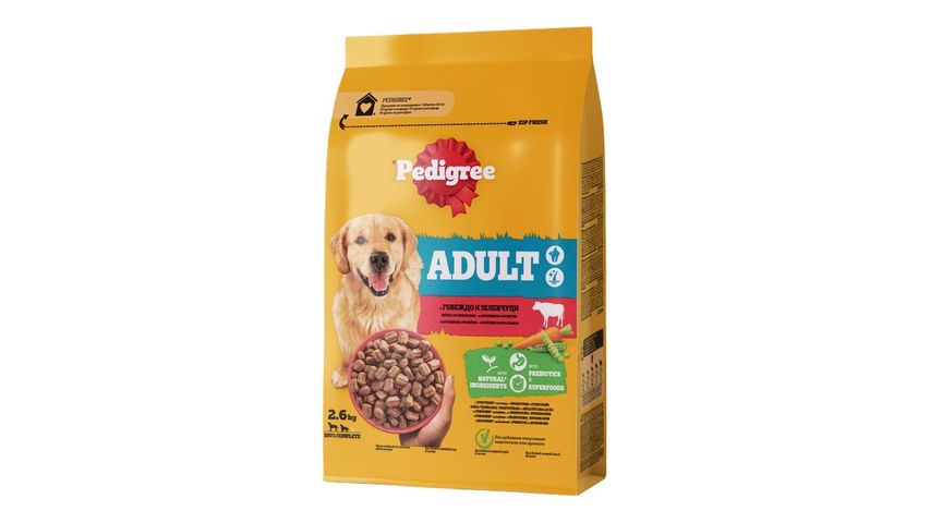 Pedigree Yetişkin Sığır Etli ve Sebzeli Kuru Mama 2600 g