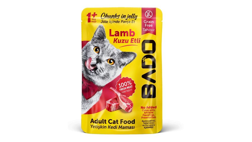 Bado Yetişkin Kedi Kuzu Etli Yaş Mama 85 g