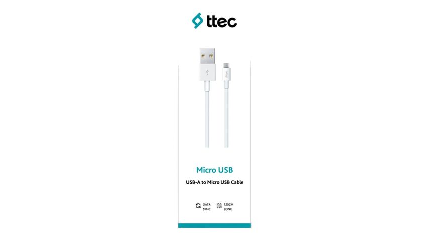 ttec Beyaz Micro USB Kablosu 120 cm