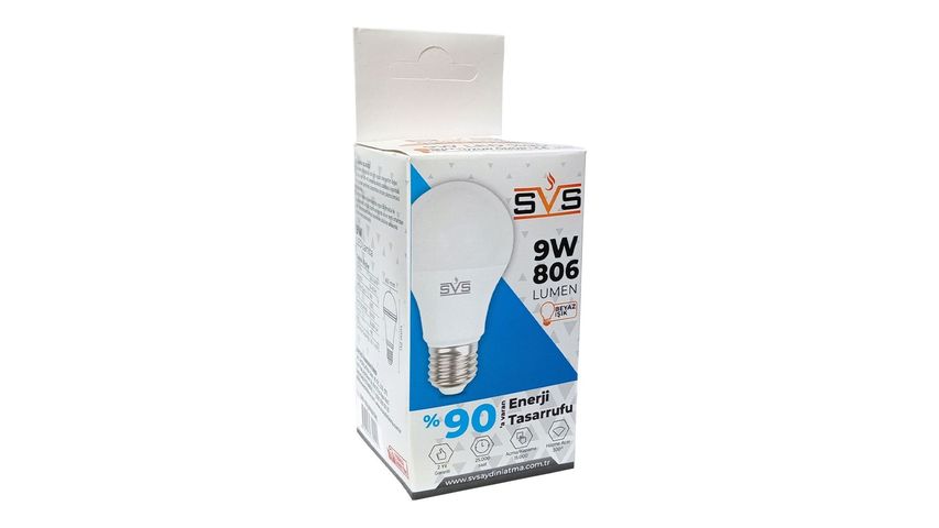 SVS Led Beyaz Ampul 9W 6500K