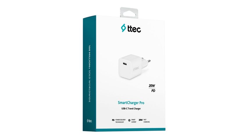 ttec SmartCharger 20W PD Seyahat Hızlı Beyaz Şarj Aleti