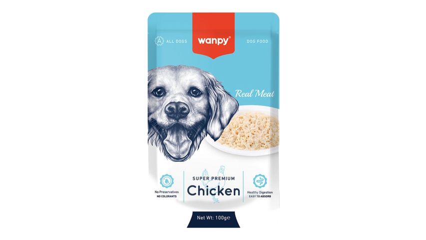 Wanpy Pouch Tavuk Etli Yaş Köpek Maması 100 g