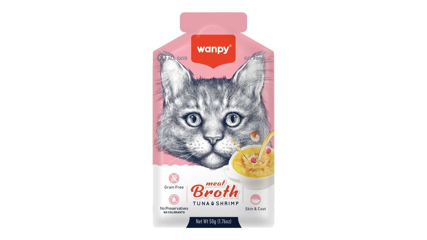 Wanpy Tuna & Shrimp Cat Soup 50 g