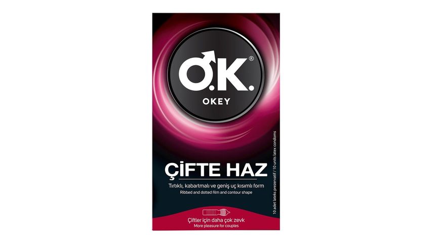 Okey Double Pleasure Condoms 10 Pack