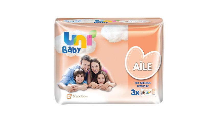 Uni Baby Aile Islak Havlu 3 x 52 Adet