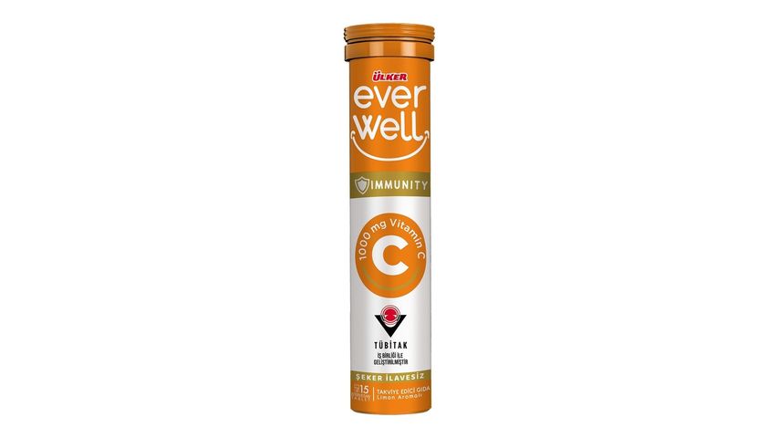 Ülker Everwell C Vitamin Aserola Efervesan Tablet 15'li 67.5 g