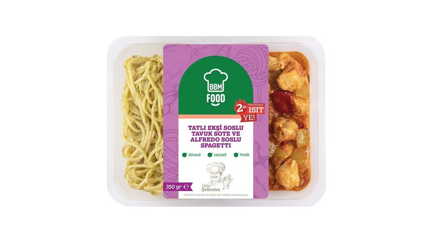 BBM Food Sweet & Sour Chicken Sauté & Alfredo Spaghetti 350 g