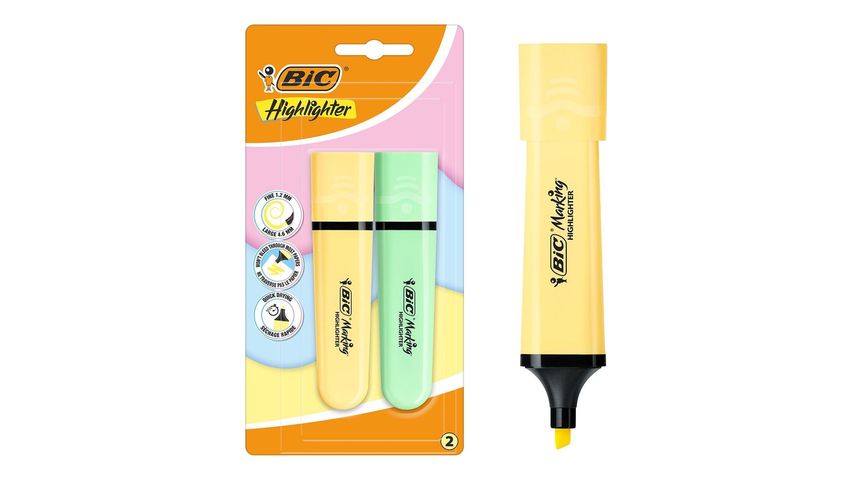 BIC Marking Highlighter Pastel Fosforlu Kalem 2'li Blister