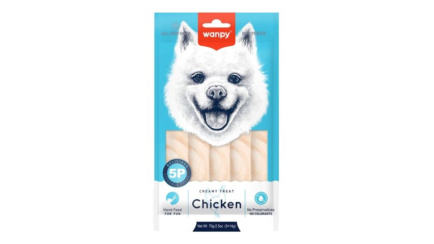 Wanpy Tavuk Etli Krema Köpek Ödül Maması 5 x 14 g