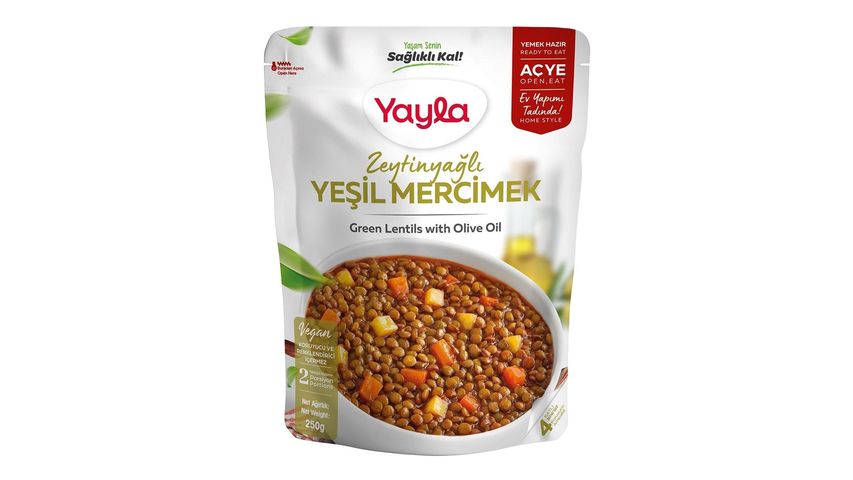 Yayla Zeytinyağlı Yeşil Mercimek 250 g