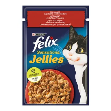 Felix Sensation Sığır & Domatesli Kedi Yaş Mama 85 g