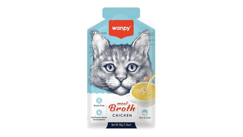 Wanpy Kediler İçin Tavuk Eti Çorbası 50 g