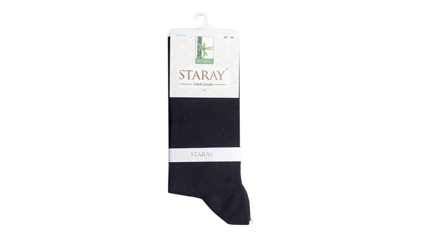 Staray Soket Uzun Siyah Çorap 40-44