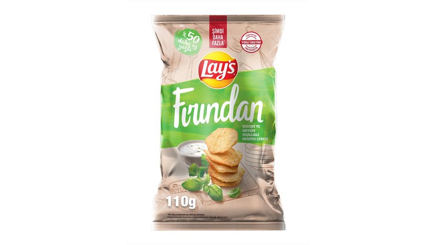 Lay's Fırından Yoğurt Mevsim Yeşillikli Patates Çerezi Süper Boy Cips 110 g