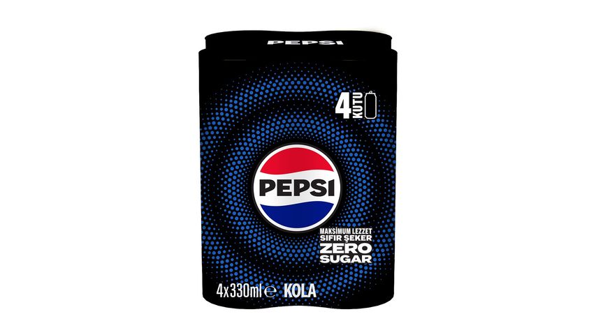 Pepsi Zero Sugar Kola Kutu 4 x 330 ml