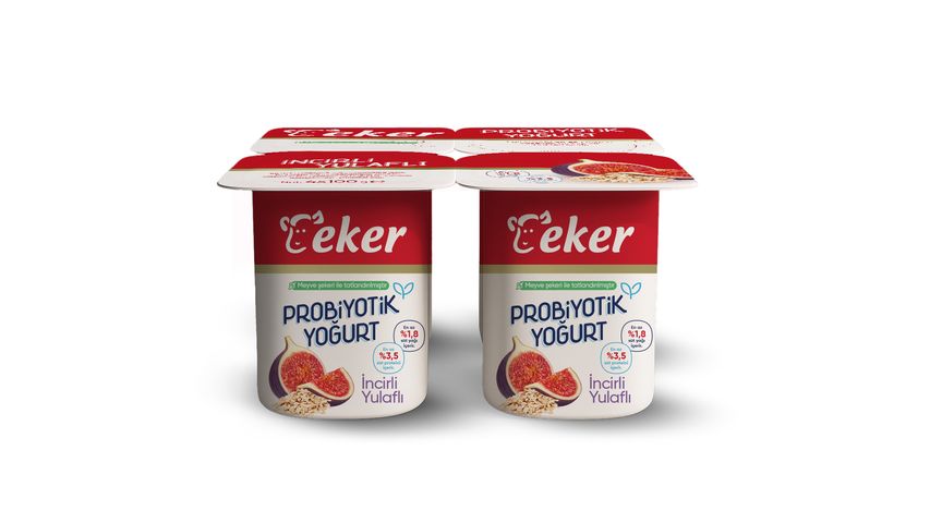 Eker Fig & Oat Probiotic Yogurt 4 x 100 g