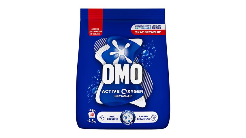 Omo Active Oxygen Powder Detergent 30 Washes 4.5 kg