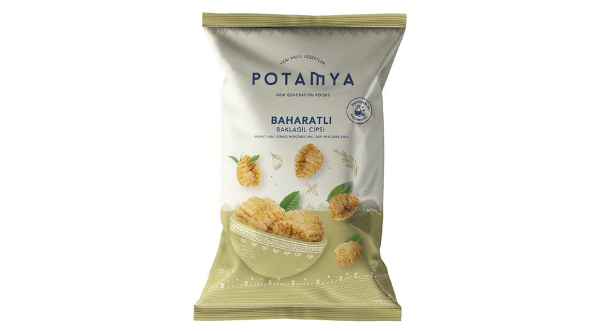 Potamya Glutensiz Baharatlı Baklagil Cipsi 50 g