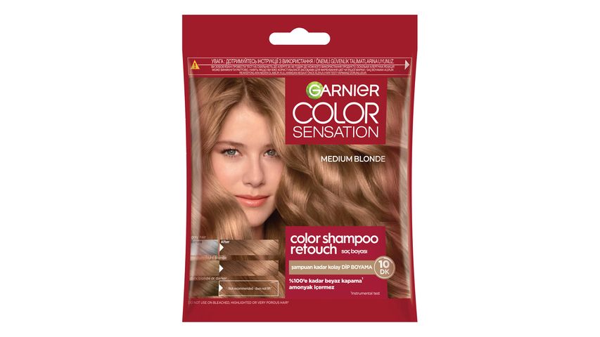 Garnier Color Shampoo Retouch Root Touch-Up Hair Dye, Honey Blonde 7.0