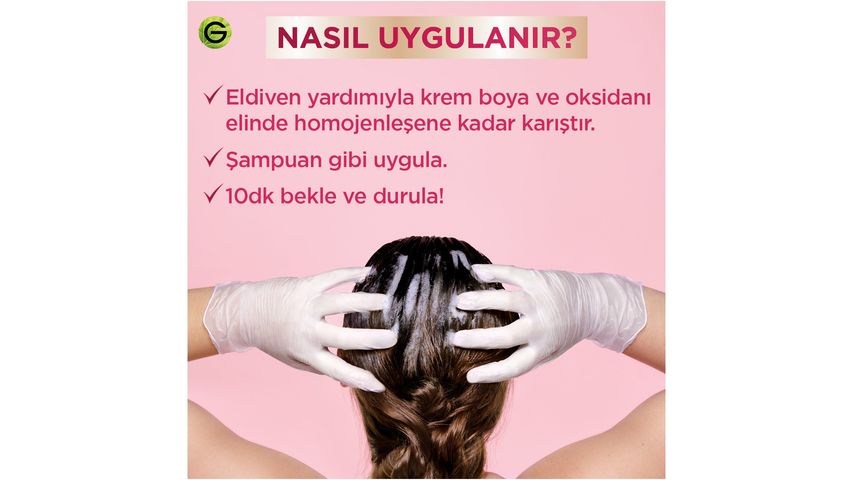 Garnier Color Shampoo Retouch Şampuan Kolaylığında Dip Boyası, Siyah 2.0