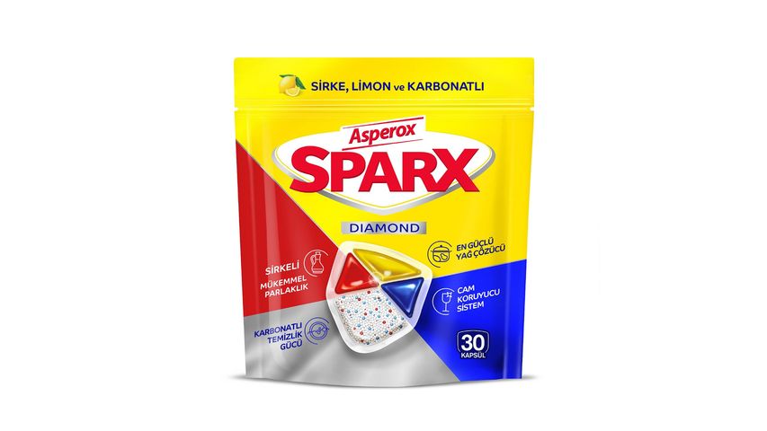 Asperox Sparx Diamond Bulaşık Makinesi Kapsülü 30'lu