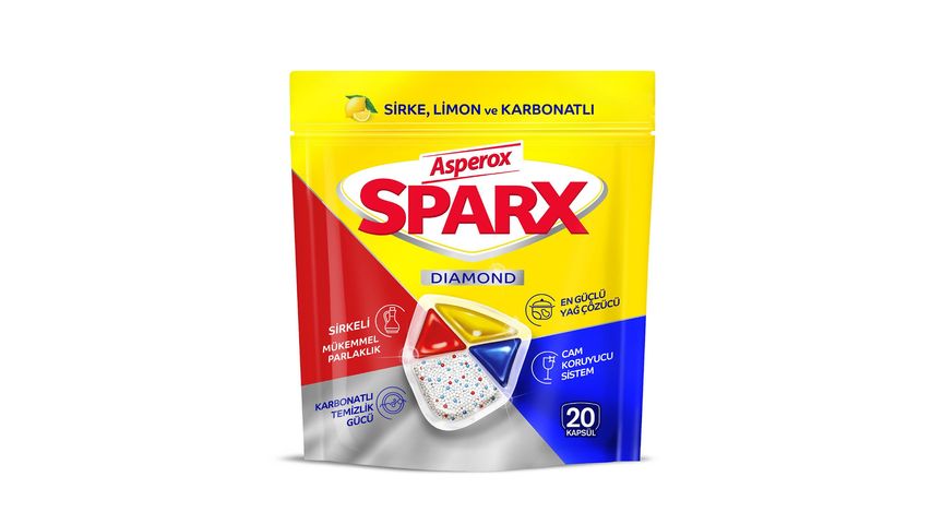 Asperox Sparx Diamond Dishwasher Capsules 20 pcs